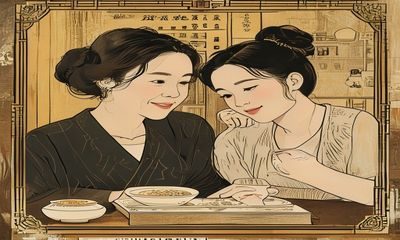 继母与继姐漫画实体单行本第一卷封面展示图，精装版封面设计融合孟菲斯几何元素与温暖家庭场景插画，书脊印有金色烫印工艺，摆放在书桌上显得精美典雅