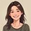 读者阿橙头像，年轻女性漫画爱好者，温暖笑容自拍风格